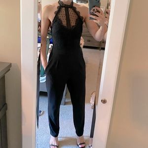 Black express lace romper